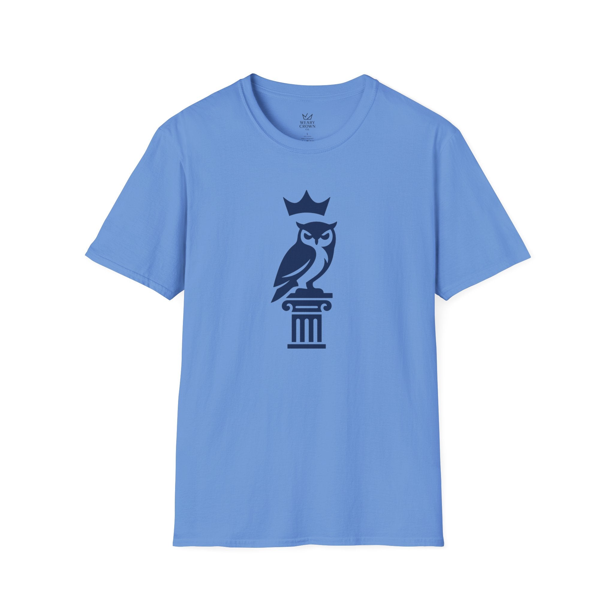 Crowned Owl Crest Shirt – Minimal Strategy Symbol Tee