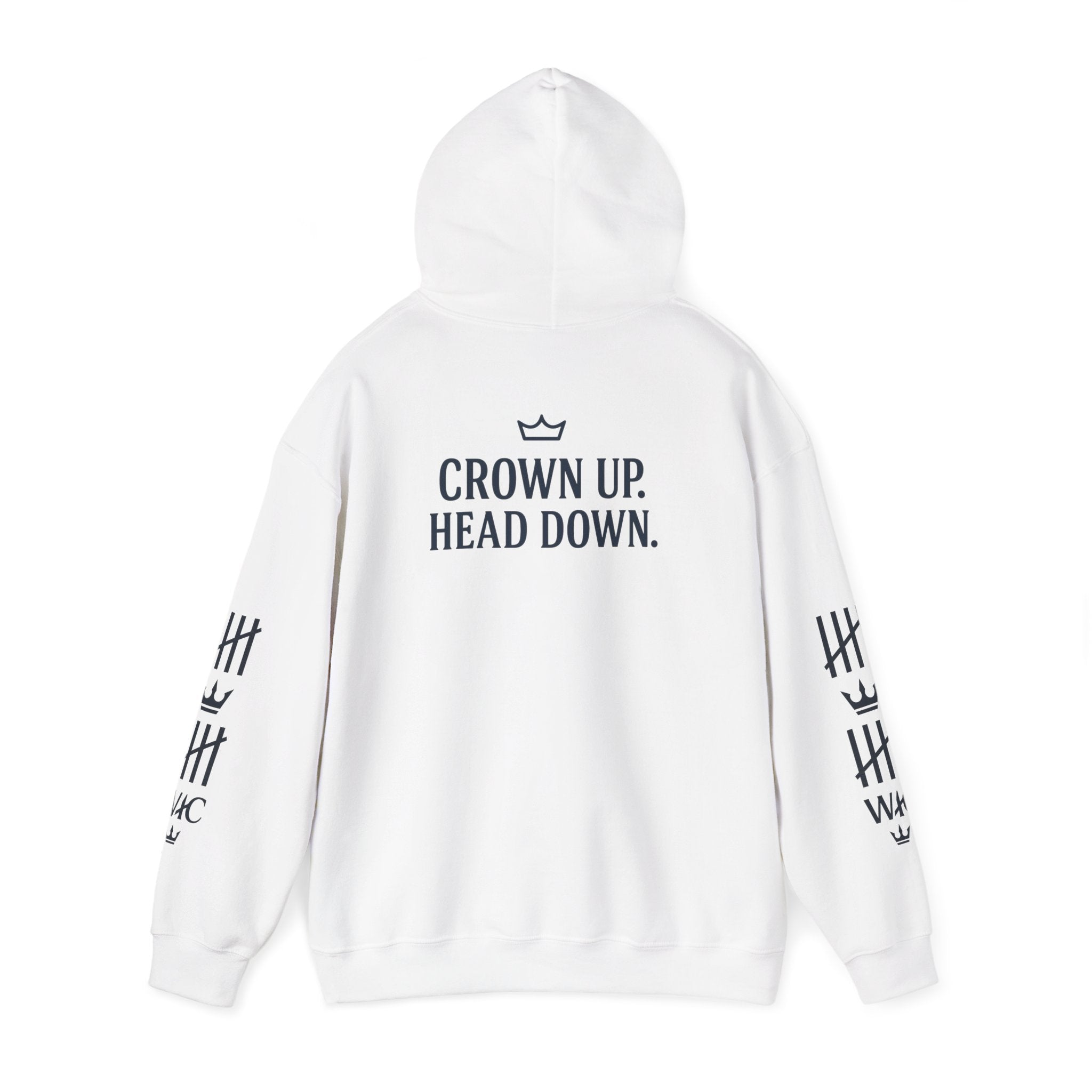 Crown Up Head Down Pullover Hoodie – Front + Back Print