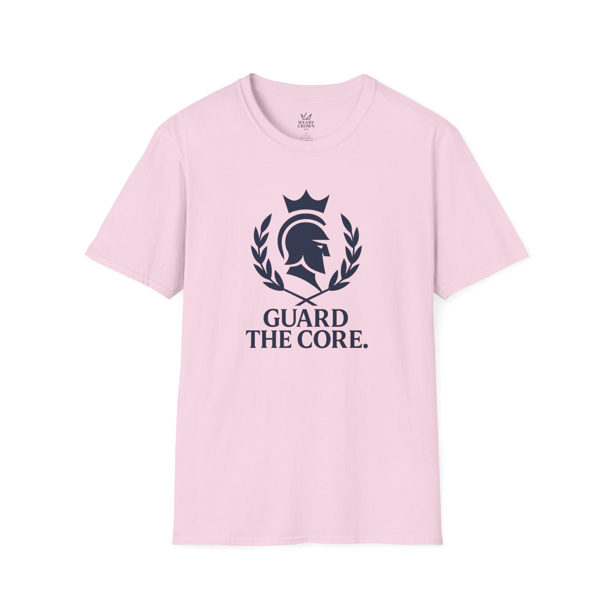 Guard the Core Tee – Crowned Spartan Laurel Discipline Motto T‑Shirt