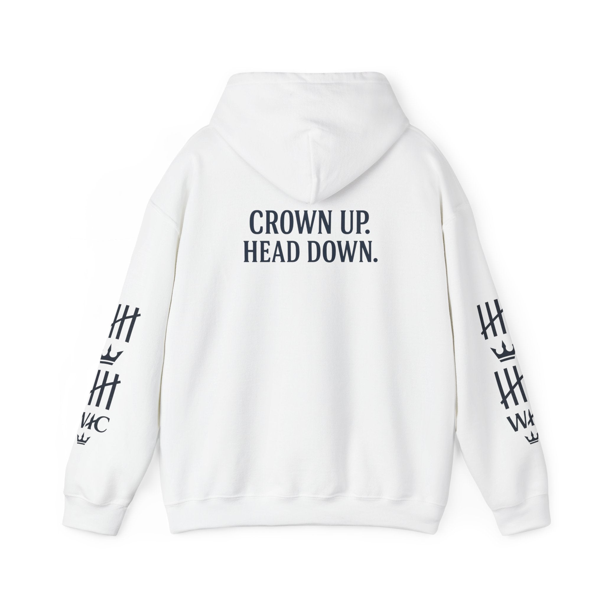 Crown Up Head Down Pullover Hoodie – Front + Back Print