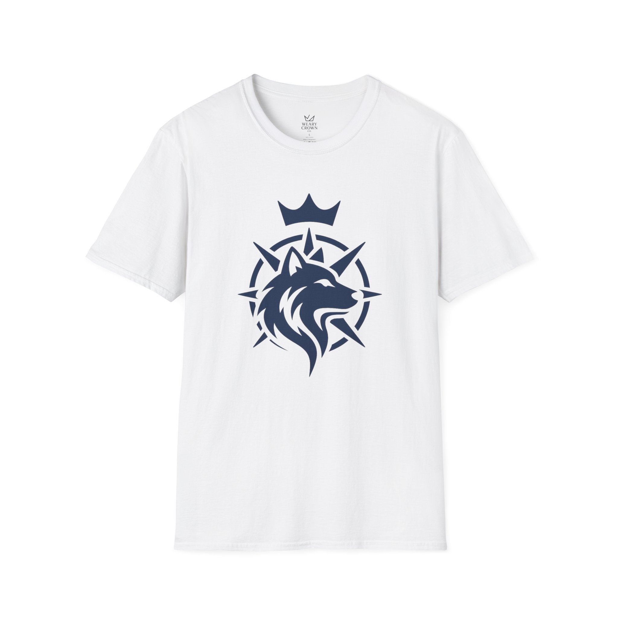 Wolf Compass Leadership Tee – Minimal Crest Graphic T‑Shirt