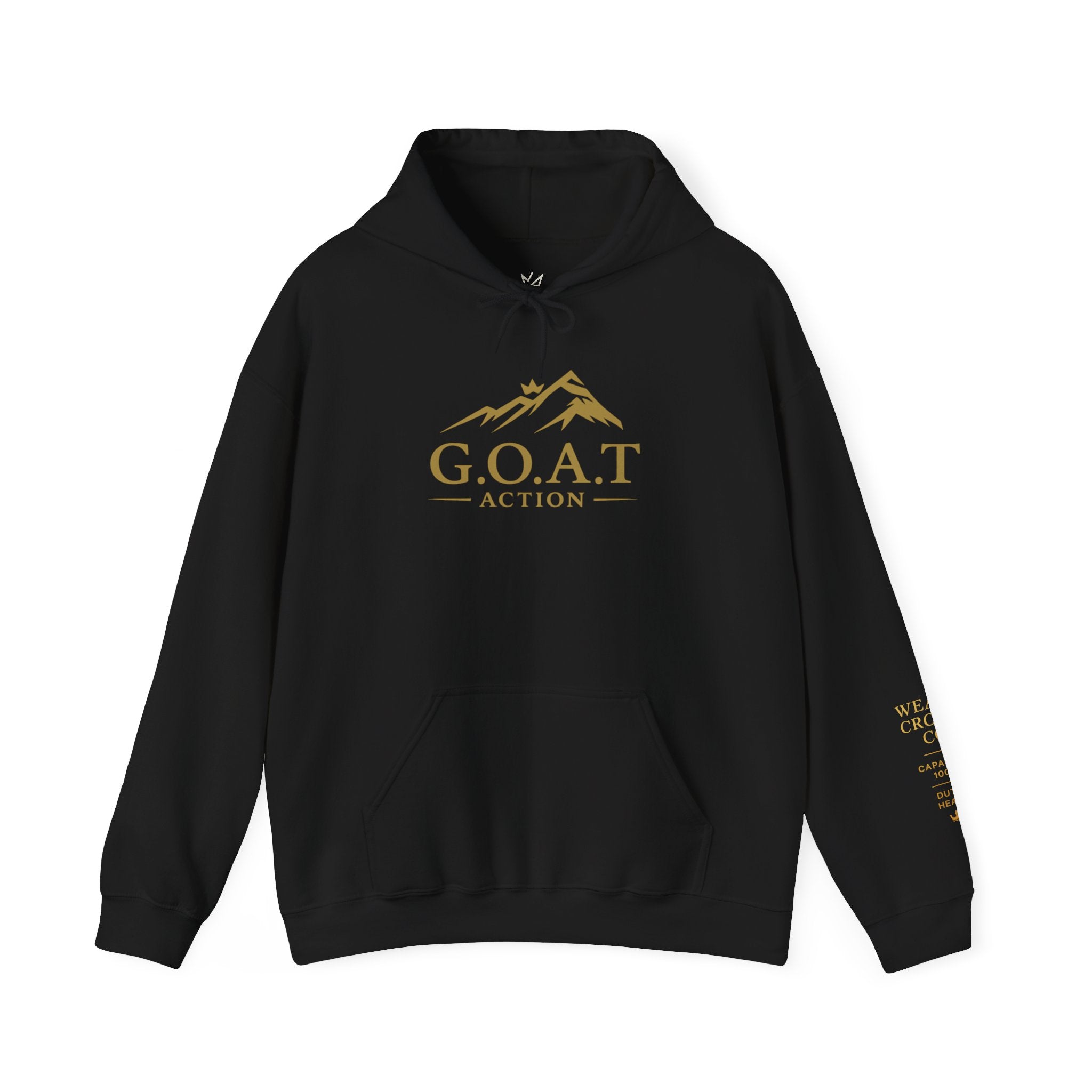 G.O.A.T Action Crest Hoodie – Minimal Gold Print